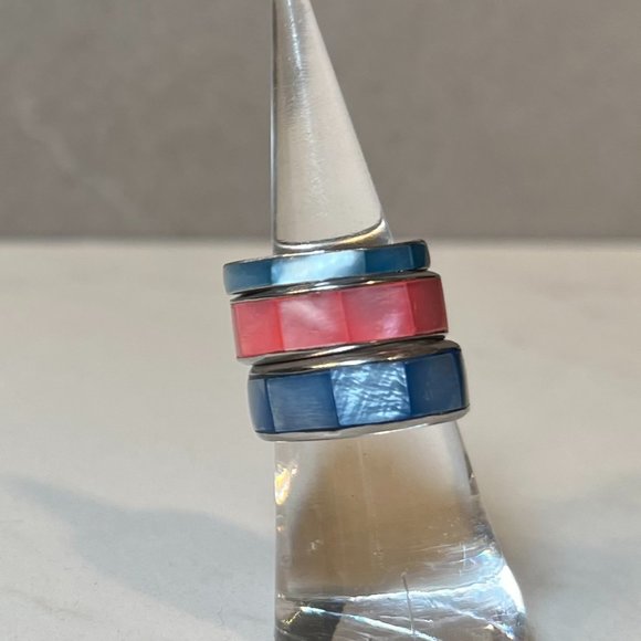 Silver Stacking Rings - Set of 3 Southwest Handmade Artisan Rings - Picture 13 of 16